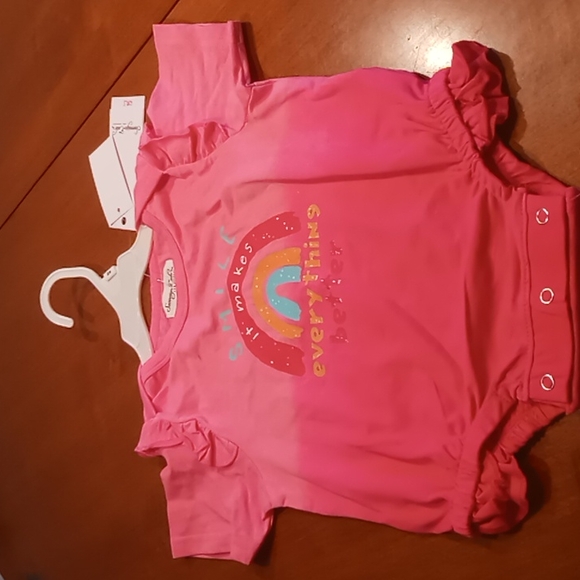 Sovereign Code bright pink onesie and Little Me Rash guard size 24 months NWT - Picture 4 of 6